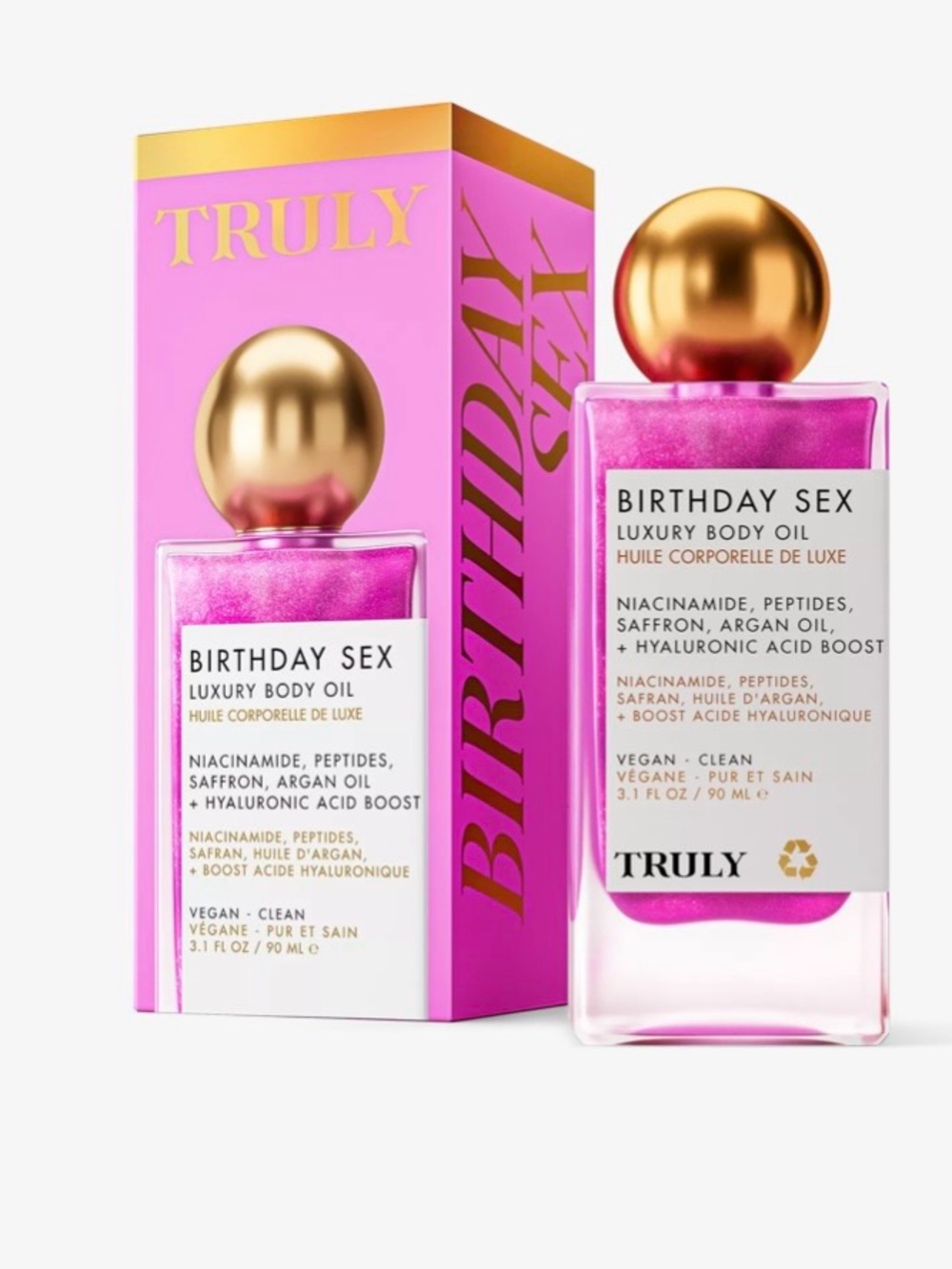 TRULY Birthday S@x Luxury Body Oil — Pink